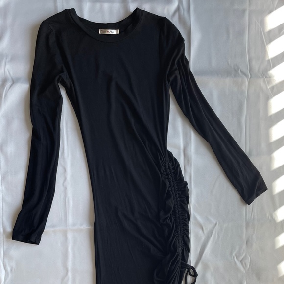 Heart & Hips Asymmetrical Long Black Dress, Womens Size Small - Picture 6 of 8